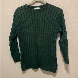 London Fog Dark Green Knit Sweater